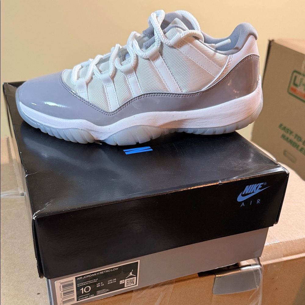 Nike Air Jordan 11 Low White and Gray Sneakers